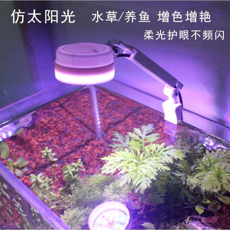 鱼形缸ED防灯能92771小圆方通用明灯缸B光草水造景L全光谱夹US照