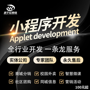 小程序开发定制轻松制作小程序二十年开发经验