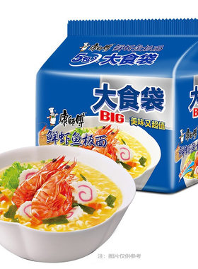 康师傅鲜虾鱼板面五合一