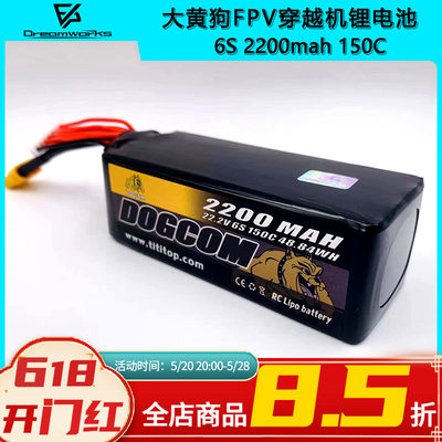 FPV大黄狗2200mah6S锂电池