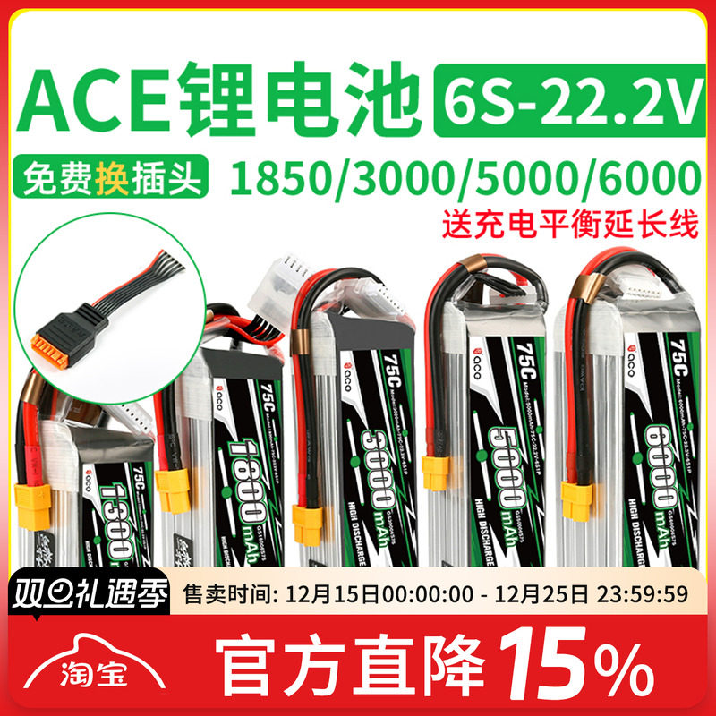 ACE格氏锂电池6S22.2V75C格式
