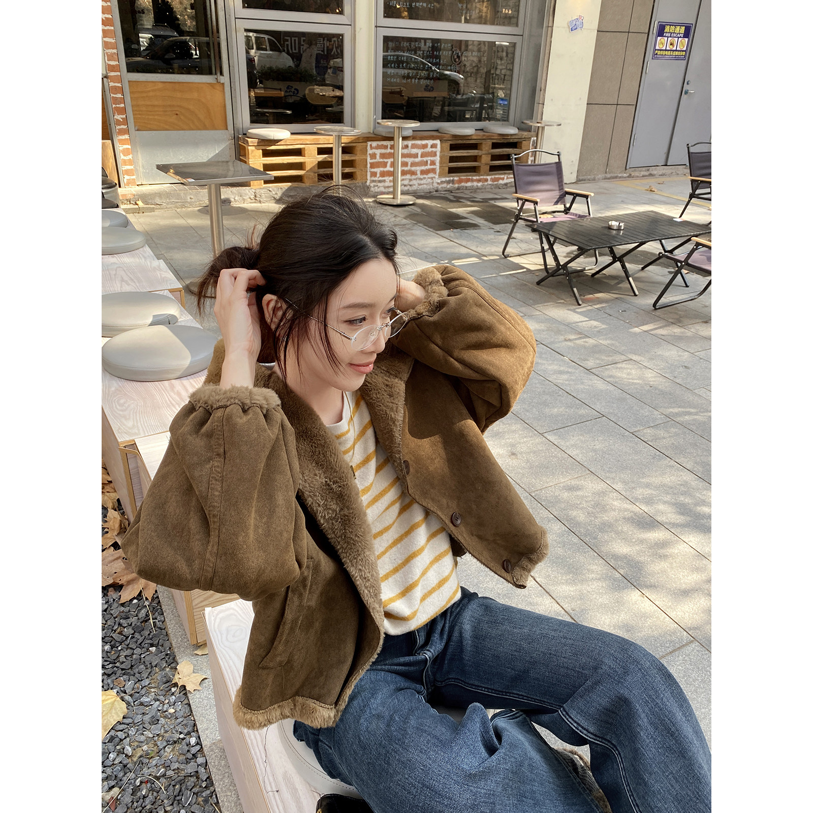 FEELROOM羊羔毛皮毛一体外套环保皮草棉衣女短款冬季宽松保暖大衣,女装/女士精品,棉衣/棉服,淘宝优惠券,粉丝福利购,淘宝优惠卷