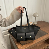 有趣琳 托特包女今年流行百搭撞色包夏天简约大容量单肩腋下包