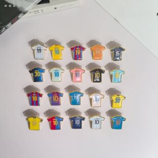 梅西C罗内马尔足球球衣徽章金属胸针包包挂件装饰品球迷周边用品