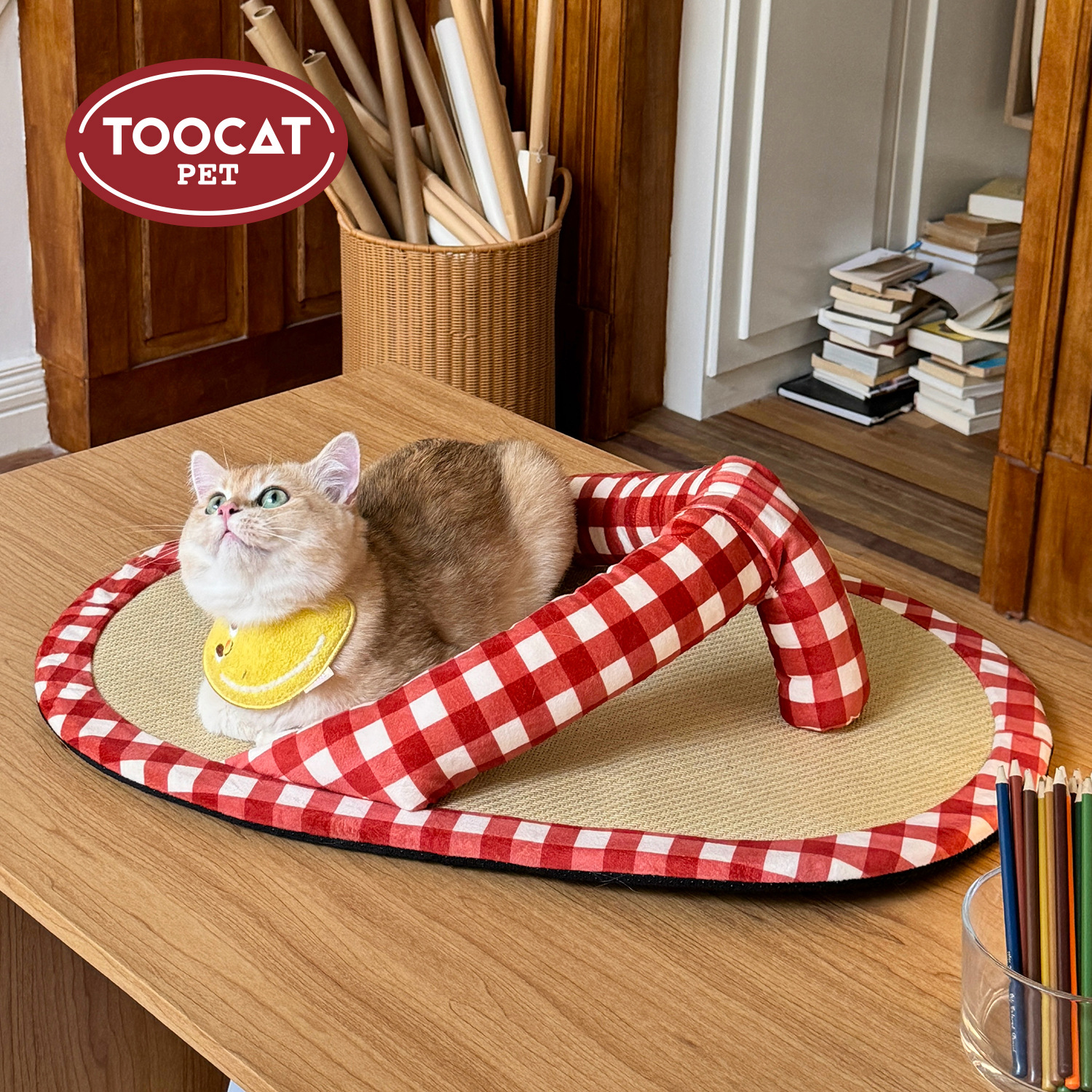 TOOCAT凉席拖鞋宠物窝猫垫藤席猫窝夏季降温冰垫凉垫狗狗睡垫猫咪