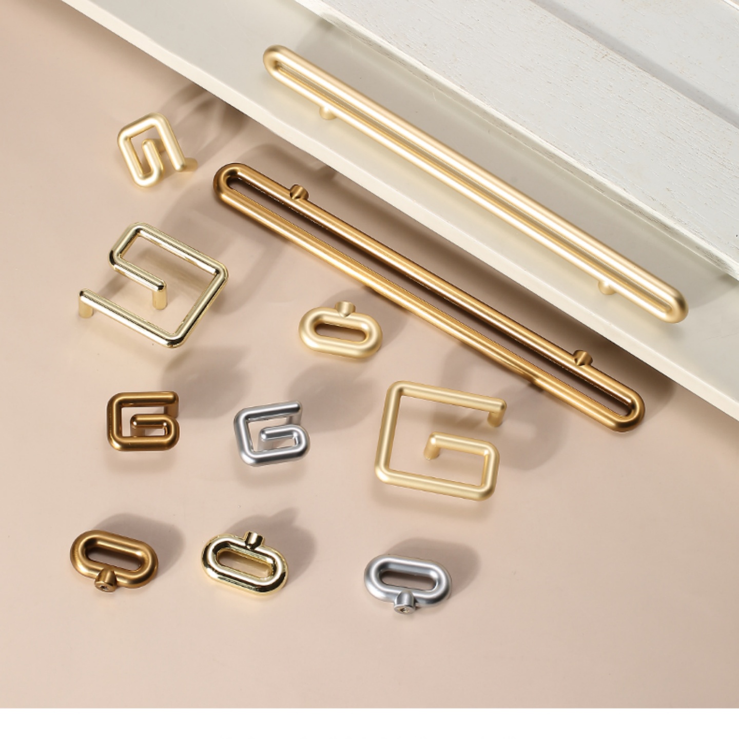 金色现代简约高档橱柜抽屉鞋柜子门把手手柄中式极简衣柜门