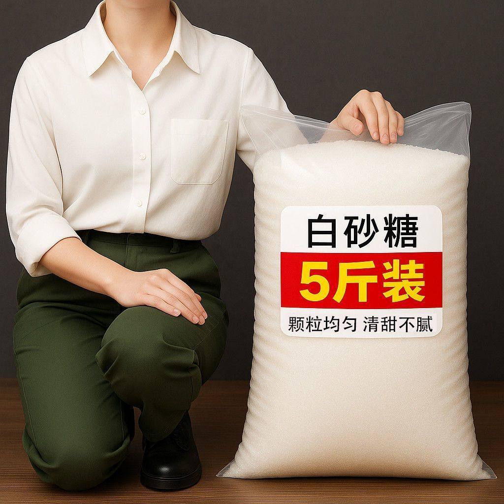 5斤云南纯正甘蔗一级白糖食用糖白砂糖甜品调味品家用奶糖1斤