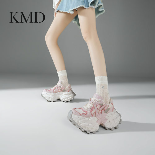 KMD 2026春季新款潮酷厚底老爹鞋女机能风运动休闲鞋女鞋运动鞋