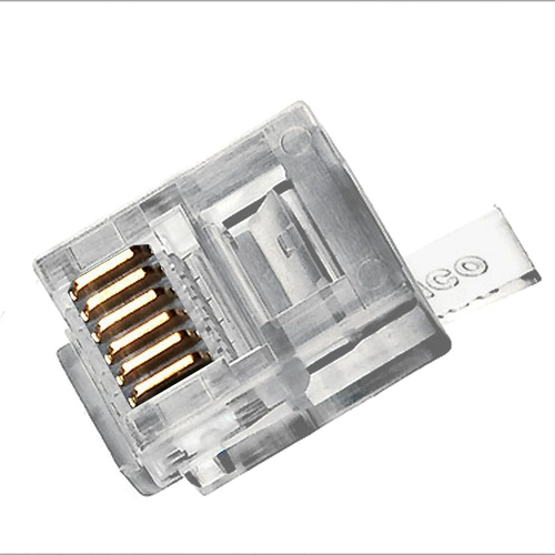 CK RJ11 Crystal Head 6p6c4c2c Четырехлетная телефонная линия 4p4c Соединение золото золото