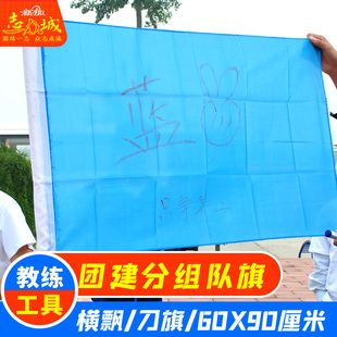 分队旗子彩旗团建游戏道具室内户外拓展活动分组横飘刀旗五彩10面