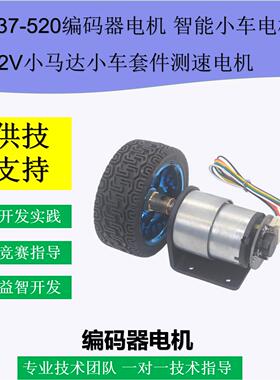 JGB37520编码器电机智能车电机测2V小马达小-小车套件330转每分钟
