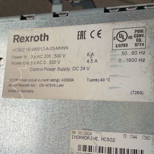 力士乐驱动器HCS02.1E-W0012-A-03-NNNN 原装现货，17年产