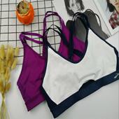 外贸跑步瑜伽运动文胸 速干面料无钢托减震防抖健身内衣X背带 LXL