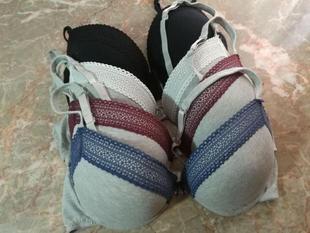 T恤内衣 满80 夏季 棉质面料模杯文胸 海棉薄下厚70AD75AB80CD 免邮