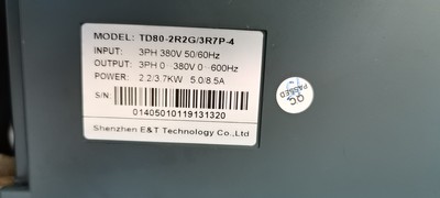 TD80-2R2G/3R7P-4二手380V2.2KW变频器