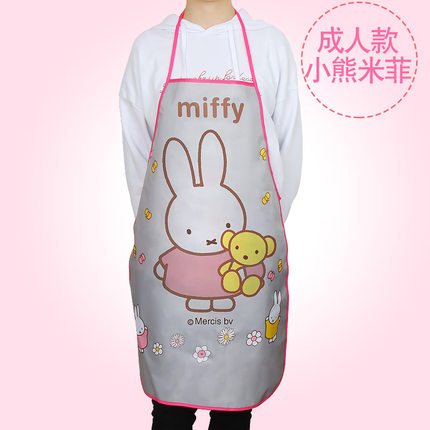 姣兰 米菲正品防水加厚 无袖防水围裙做饭厨师罩衣 儿童亲子围裙