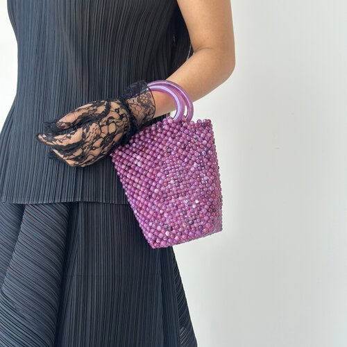 【CILI CLUTCH 】自制 石纹紫 中式复古汉服旗袍手提包