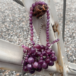 创意自制 CLUTCH 紫玉石纹理迷你饺子口红包手提链条包 CILI