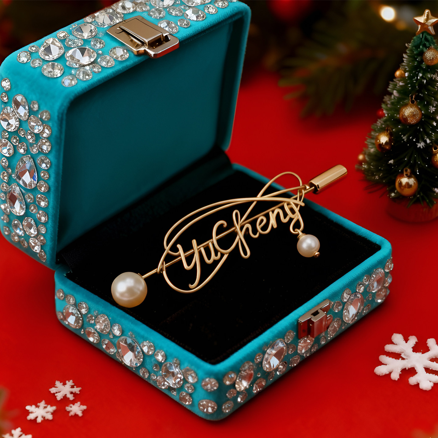 原创设计定制名字胸针欧美风珍珠字母胸针女创意个性别针生日礼物