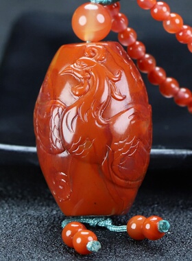 墨雨轩男女款南红玛瑙原石雕刻