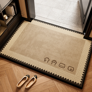 轻奢高级地垫入户门垫2025新款免洗耐脏防滑地垫可裁剪家用脚垫子