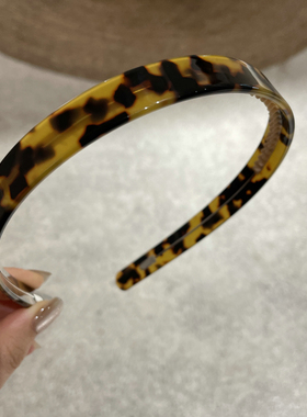 韩国进口法式复古头饰ins博主fever同款玳瑁发箍豹纹慵懒带齿头箍
