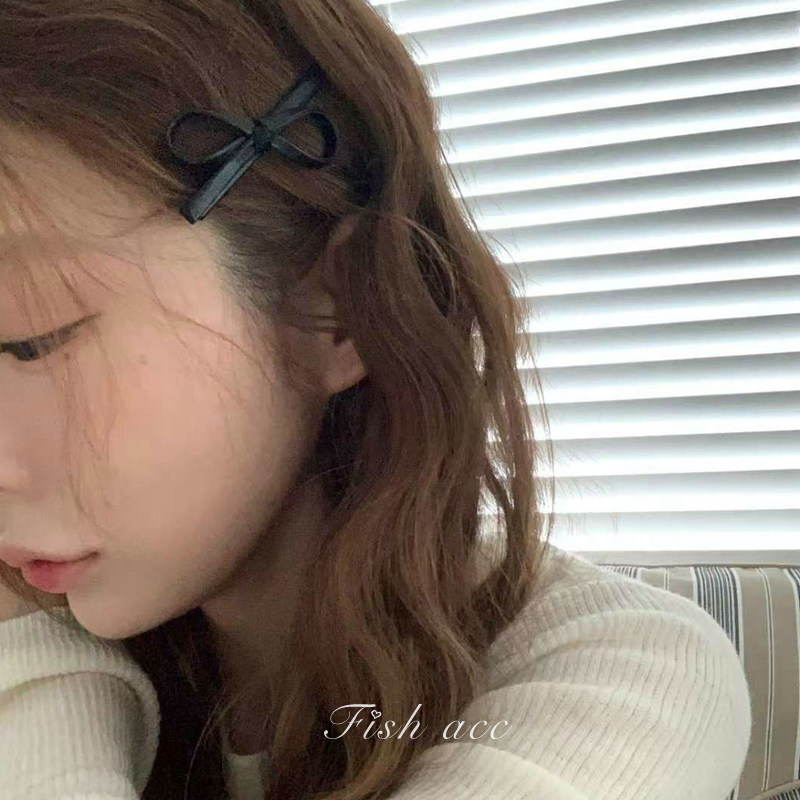韩国进口甜酷简约气质皮质蝴蝶结发夹侧边鸭嘴夹百搭刘海发卡,饰品/流行首饰/时尚饰品新,发饰,淘宝优惠券,粉丝福利购,淘宝优惠卷
