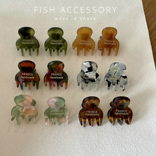 韩国进口ins博主迷你小抓夹晕染花色可爱气质女小巧侧边夹刘海夹