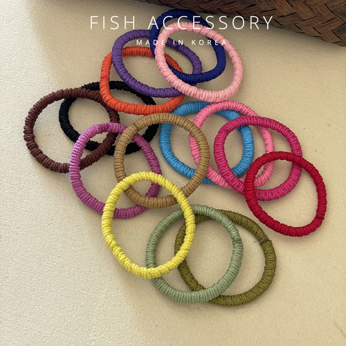 糖果色彩色皱皱皮筋发圈