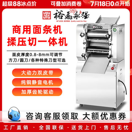 裕飞永强官方正品商用面条机全自动电动 压面揉面切面和面一体机