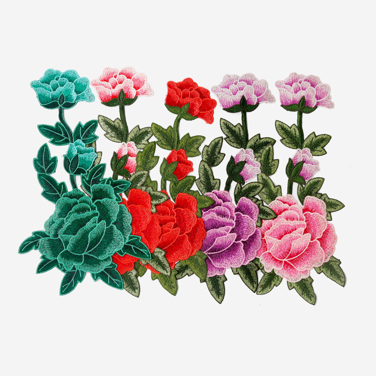 多色时尚花朵刺绣贴diy真丝裙羊绒大衣定制搭配装饰破洞遮挡贴花