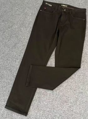 九家ku718男士春秋款四面弹黑色舒适牛仔裤