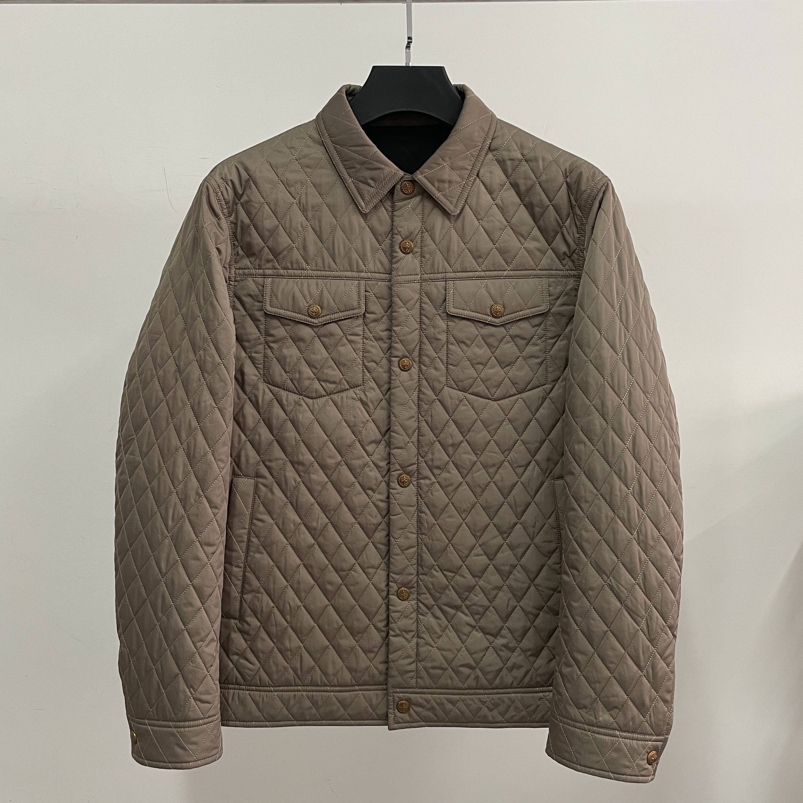 古laomf031男士秋冬季卡其色翻领商务休闲百搭复古棉服外套