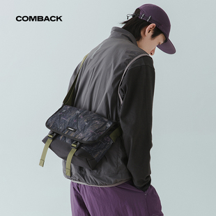 COMBACK新款木棉迷彩斜挎包男女背包潮流百搭休闲城市挎包邮差包