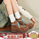 玛速主义2025新款 百搭短靴厚底增高复古马丁靴女冬加绒 星星靴时装