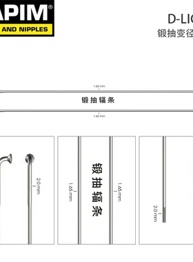 Sapim比利时D-Light黑色银色直头弯头不锈钢车圈公路山地辐条14G