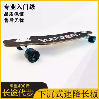 长板公路四轮skateboard舞板成人刷街初学者陆地冲浪滑板速降板