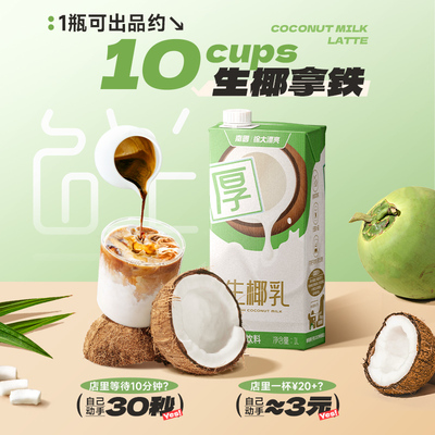 南国生椰乳1L蛋白质饮料盒装