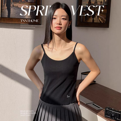 31025#夏季新款莱赛尔宽松吊带女士时尚打底松弛感背心女