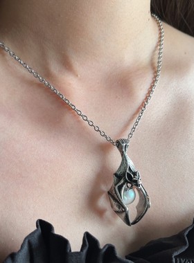 Alchemy Gothic P966 A牌哥特朋克暗黑系小众设计蝙蝠珍珠项链