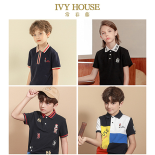 T恤POLO衫 夏款 短袖 英伦风 时尚 HOUSE常春藤儿童装 IVY 男童POLO衫