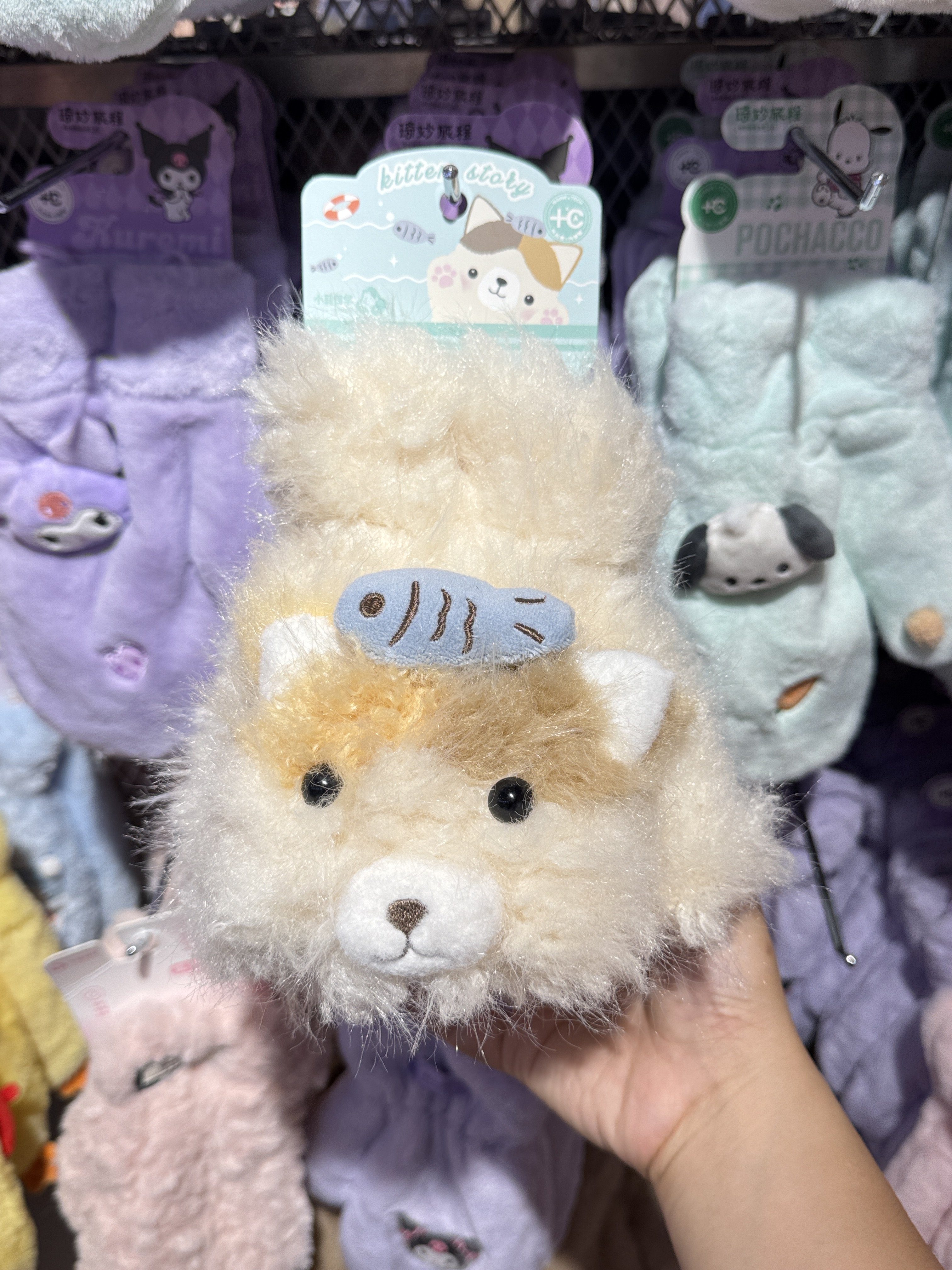 毛绒手套学生女款冬季可爱小猫加手套
