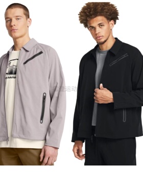 安德玛 UA 男子 Unstoppable运动透气拉链连帽外套夹克 1383029