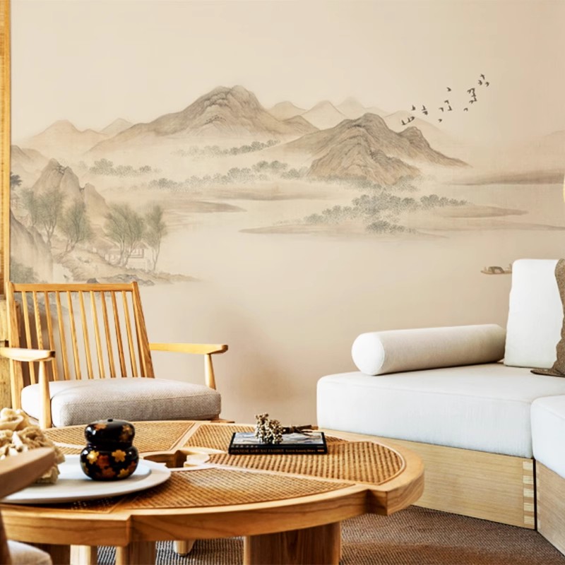 艾阁壁画古典中式定制背景墙