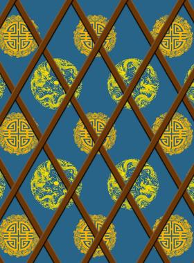 FJ01988蒙古包蓝天仿木格墙布烧烤店餐厅壁画背景墙纸牛羊草原