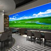 FJ0118高清巨幅呼伦贝尔草原牛羊电视背景墙蒙古包挂画手直播烧烤