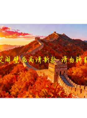 万里长城会客办公室背景墙纸壁纸酒店宾馆前台会议厅墙布G02889