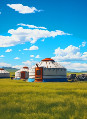 X879直播抖音快手蒙古包成吉内蒙牛肉干背景草原蒙古包971FJ909