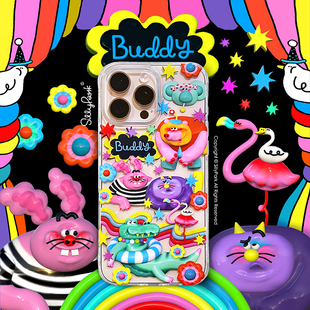 SillyPark原创适用苹果17ProMax手机壳IMD双层印刷iPhone16ProMax 15Pro保护套Buddy