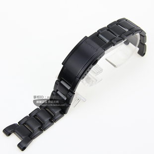 正品 S300黑钢哑光金属表带 男款 W300BD 表链配件 GST 卡西欧原装